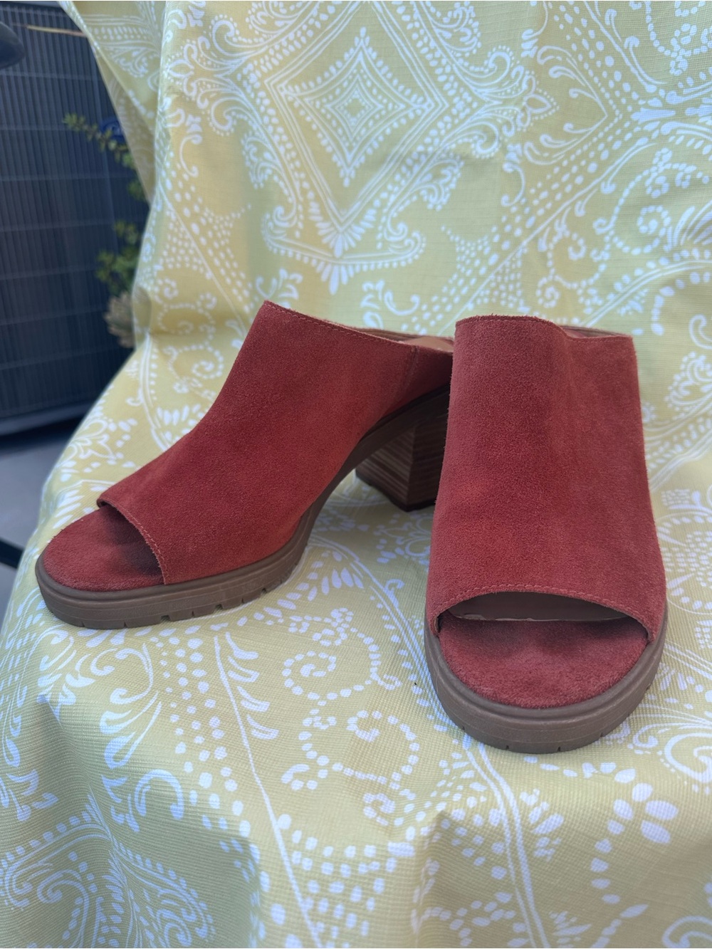 Lucky Brand Balliey Chunky Mule in Burnt Henna